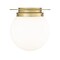 Z-Lite Calhoun Flush Mount, 1-Light, 13 In.W x 14 In.H, Heritage Brass/White Opal 7505F13-HBR - alternate 8